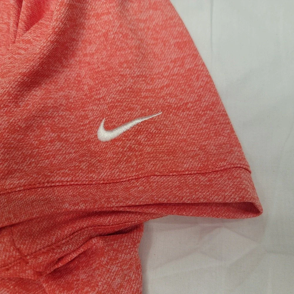 Nike Golf Dri-FIT Womens Polo Shirt Orange Heather Short Sleeve 725584-852 L